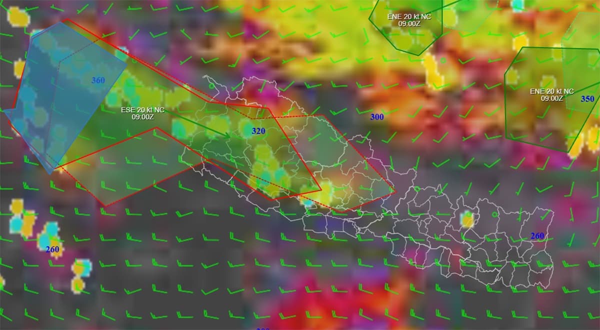 यी भूभागमा हुँदै छ वर्षा, पूर्वतिर सर्दै प्रणाली
