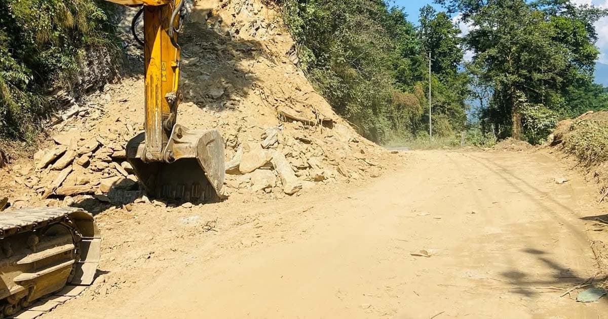 डुम्रे-बेसीशहर सडक खण्डको चाम्बासदेखि तुरतुरे क्षेत्र १० दिन बन्द रहने