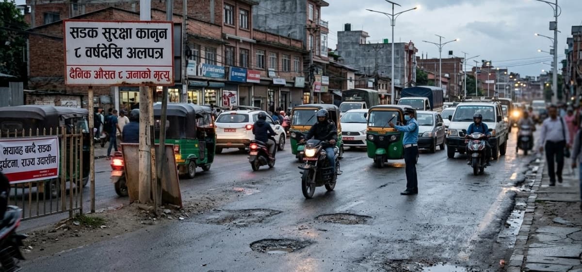 आठ वर्षदेखि सडक सुरक्षा कानुन अलपत्र : दैनिक ८ जनाले गुमाउँछन् ज्यान