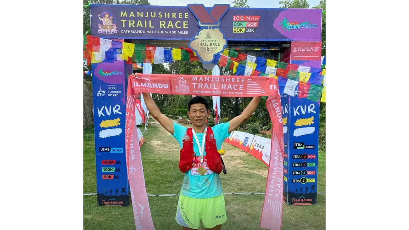 १०० माइल्स मञ्जुश्री ट्रेल रेसमा नेपालका अर्जुन कुलुङ र आङ फुर्वा च्याम्पियन