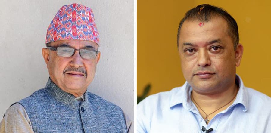 पूर्णबहादुरलाई भेट्न गाेल्फुटार पुगे गगन : पार्टी एकताकाे साझा यात्रामा सामेल हुन आग्रह