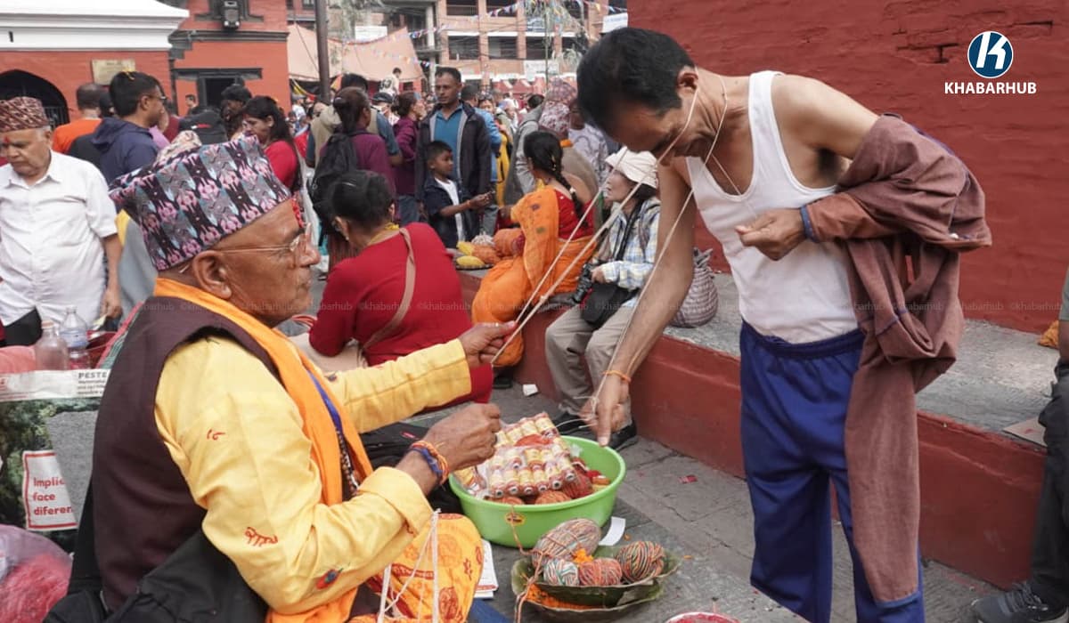जनैपूर्णिमामा पाटनको कुम्भेश्वर मन्दिरमा मेला, बिहानैदेखि भक्तजनको भीड