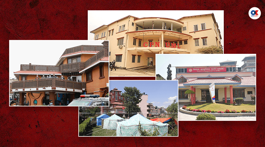 कार्यालयको खोजीमा १० वर्षदेखि भौंतारिइरहेको एमाले