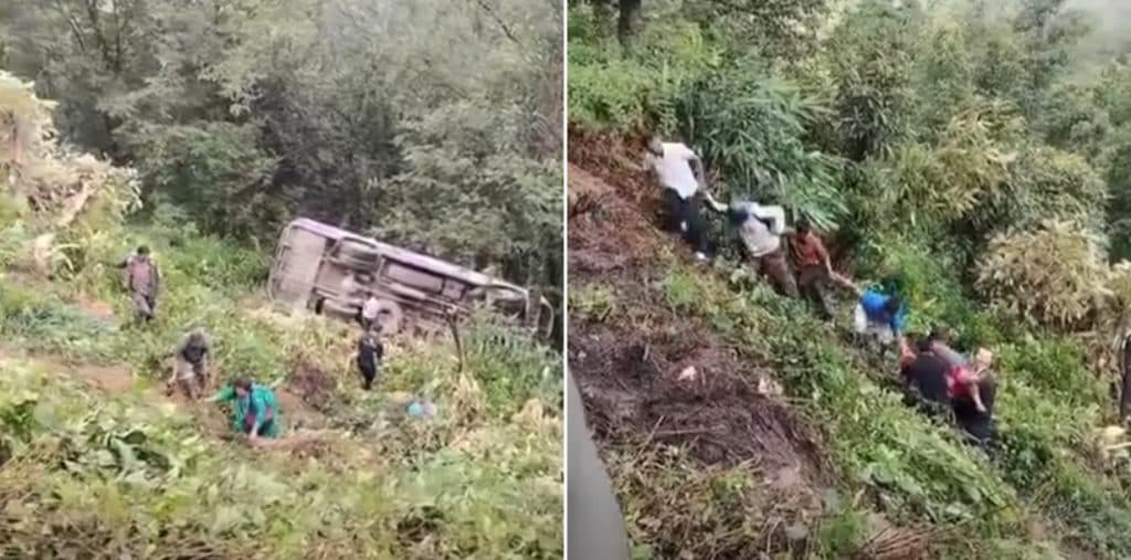 थानाभञ्ज्याङ बस र भ्यान दुर्घटना अपडेट : २ जनाको मृत्यु, ३ जना घाइते