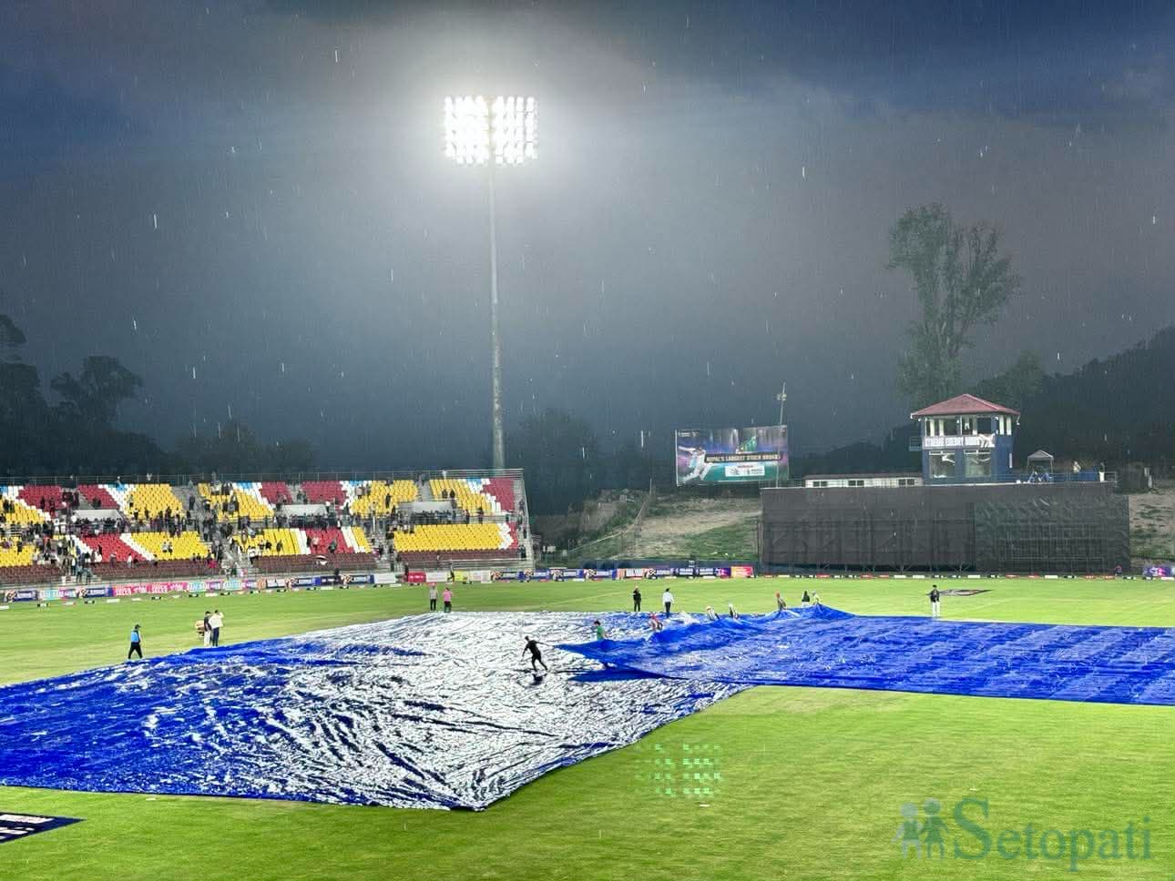 वर्षाका कारण नेपाल र युएईबीचको खेल रोकियो