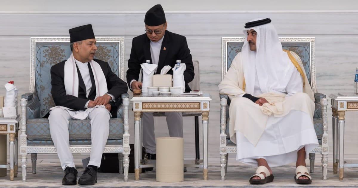 उपराष्ट्रपति यादव र कतारका अमिरबीच दोहामा भेटवार्ता
