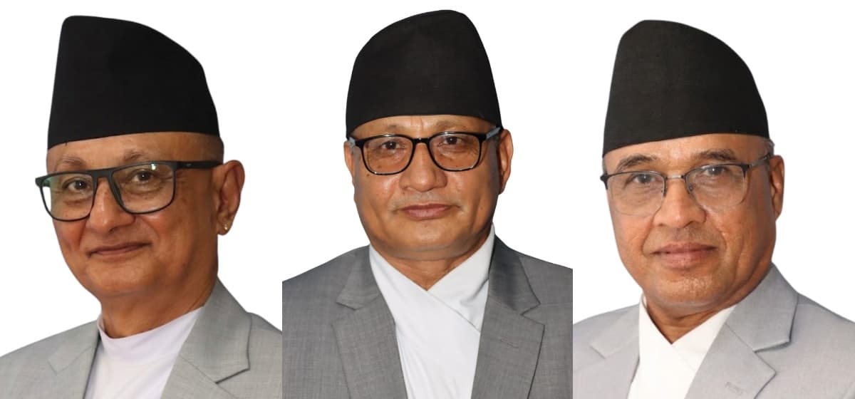 नवनियुक्त प्रमुख निर्वाचन आयुक्त र आयुक्तद्वयद्वारा पदबहाली