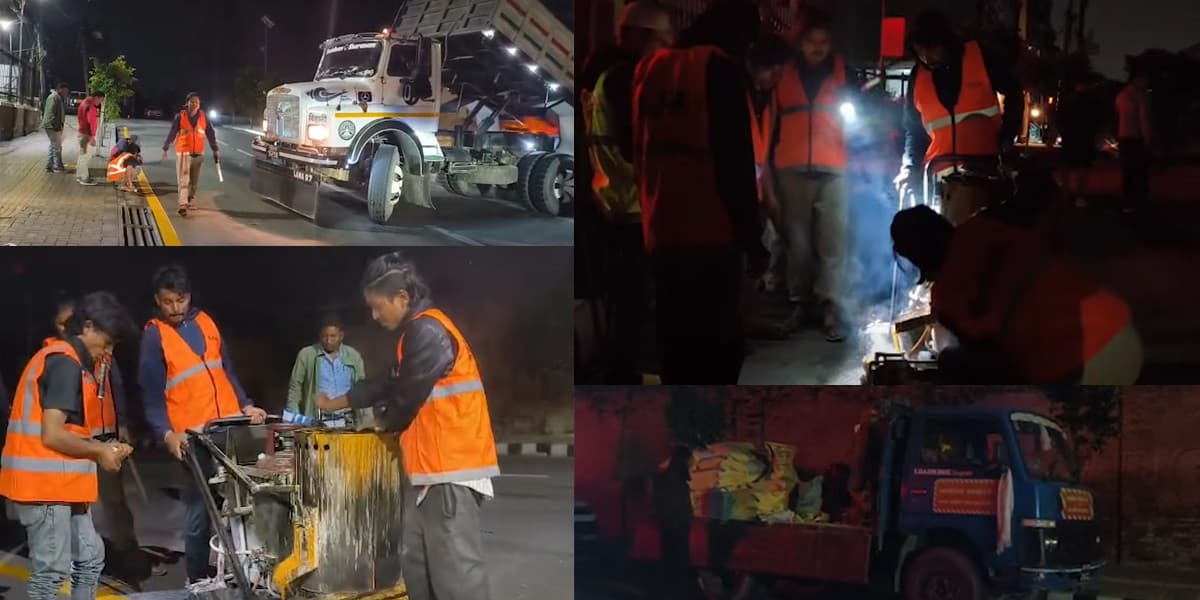 झिसमिसेमै फेरिएको काठमाडौंको मुहारः रात्रिकालीन मिहेनतले दिएको सुरक्षा र आशाको किरण
