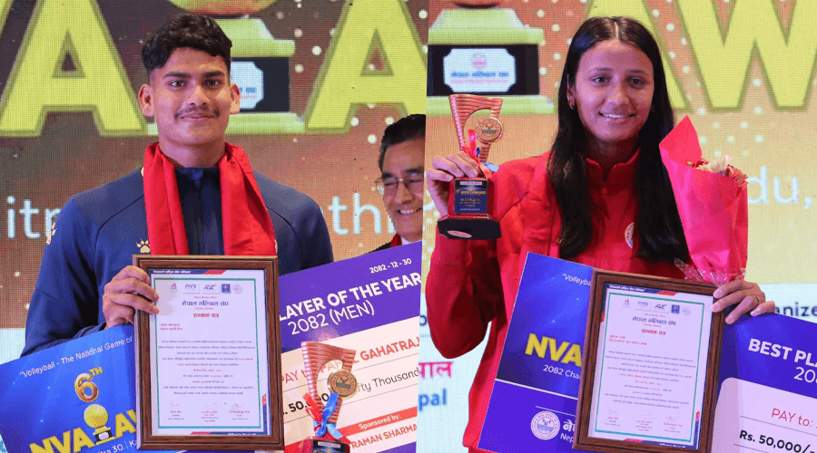 एनभीए अवार्डमा पुलिस र न्यु डायमण्ड हावी, पहल र सुमित्रा वर्ष खेलाडी