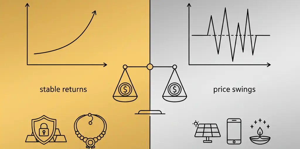 Gold and Silver investment risk comparison